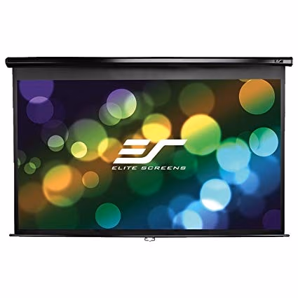 Elite Screens 120" (16:9) 266 x 149 cm, Manual Projection Screen, Pull Down, Black 