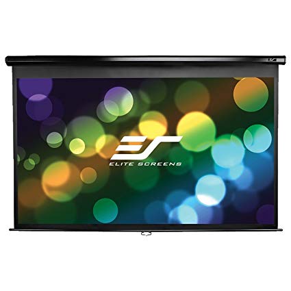 Elite Screens 120" (16:9) 266 x 149 cm, Manual Projection Screen, Pull Down, Black photo 1
