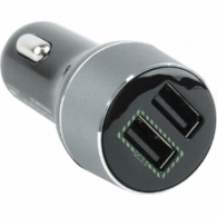 USB Car Charger - Quick Charge QC3.0 - EnerGenie EG-U2QC3-CAR-01, 2x USB ports, Input 12-24V DC, Output: 1x 5V DC, max. 2.1A, 1xUSB QC 3.0: 12V DC, max 1.5A  (or the same 5V DC, max 2.1A), Black thumbnav 1