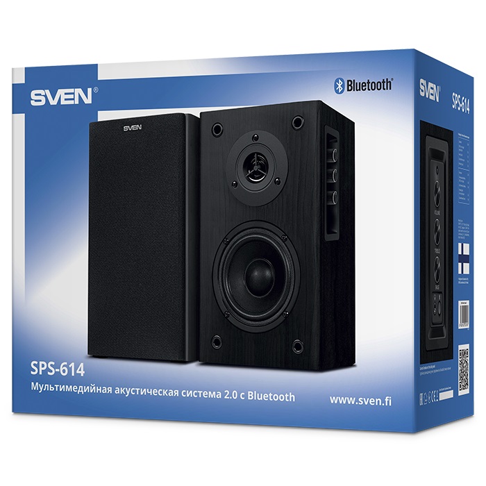 Колонки 2.0 SVEN SPS-614 / 40W RMS / Bluetooth / Black photo 8