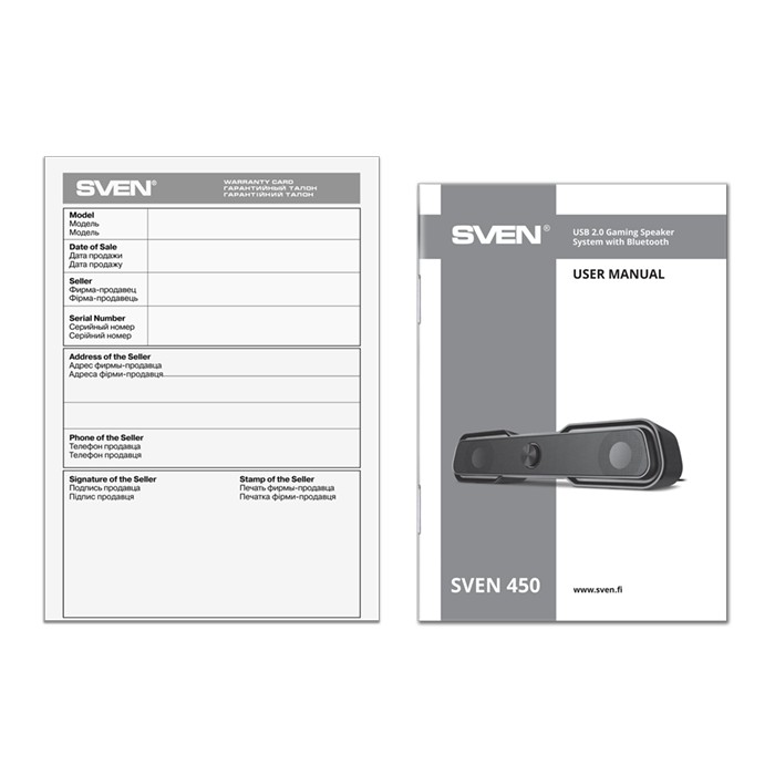 Колонки SVEN 450 / 10W / Bluetooth / USB power / RGB / Black photo 5