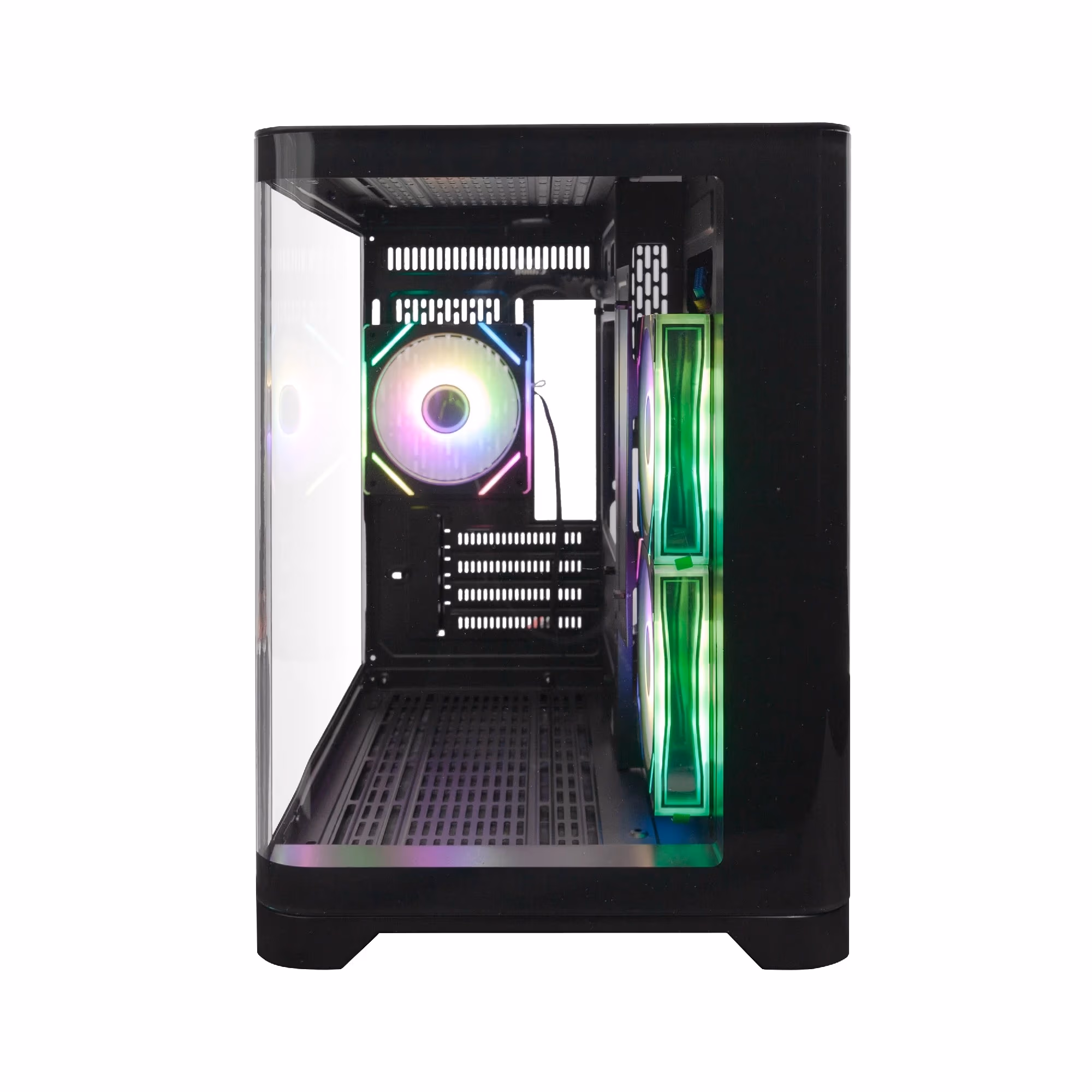 Carcasa Gaming 1STPLAYER UV5 / no PSU / Side-Window / 3x120mm / mATX / Black