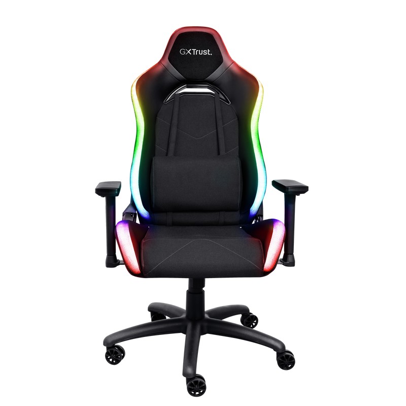 Fotoliu Gaming Trust GXT 719 Ruya / 150kg / up to 195cm / Black RGB photo 1