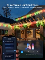 Уличная гирлянда в виде сосулек GOVEE RGBIC Icicle Ligths 10M thumbnav 6