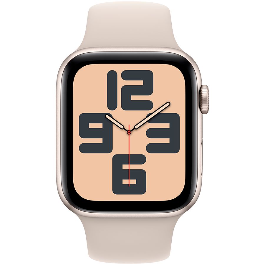 Smart watch Apple Watch SE GPS 44mm Starlight Aluminium Case with Starlight Sport Band - M/L (MRE53QI/A) 1 GB 1.78 photo 2