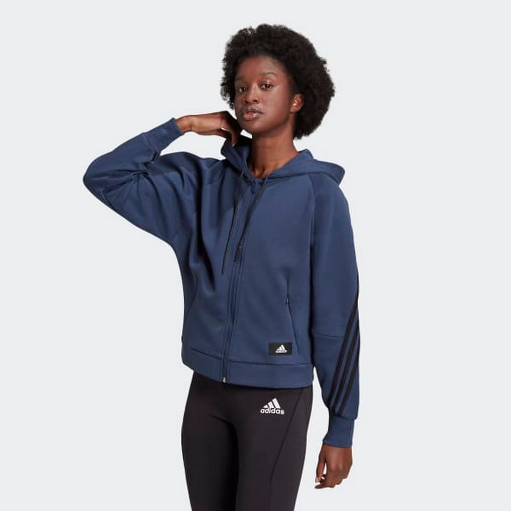 Hanorac Adidas W FI 3S FZ HD XS Albastru Femei photo 2