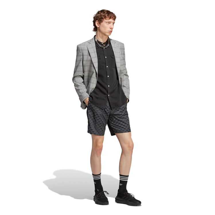 Шорты для плавания Adidas ORI MONO AOP SH/Черный/Серый photo 2