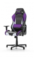 Gaming/Office Chair DXRacer Drifting GC-D61-NWV-M3, Black/White/Violet, Premium PU leather, max weight up to 150kg / height 145-175cm, Recline 90°-135°, 3D Armrests, Head and Lumber cushions, Aluminium wheelbase, 2" PU Caster, W-23.5kg thumbnav 1