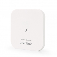 Wireless Qi Charger - Gembird EG-WCQI-02, 5W, square, output: 5V DC up to 1 A, Input: 5 V DC up to 2 A, compatible with all Qi wireless charging smartphones, White thumbnav 1