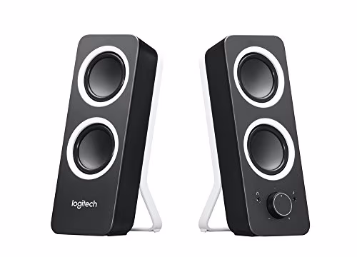 Logitech Z200 Speakers 2.0 ( RMS 5W, 2x2.5W), Stereo headphone jack, Black 