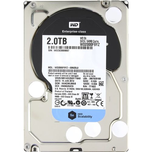 3.5" HDD 2.0TB Western Digital WD2000F9YZ SE DataCenter / Enterprise-Class™ HDD, 7200rpm, 64MB, SATAIII, FR photo 1