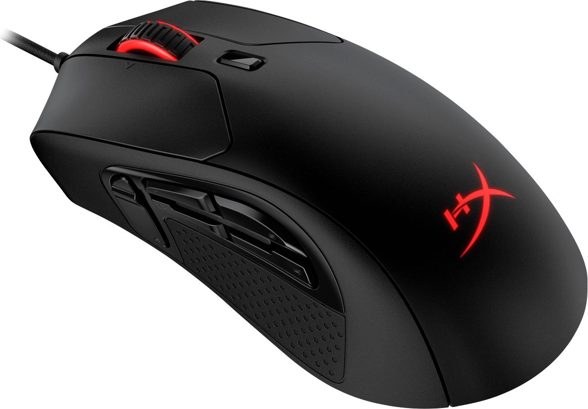 HYPERX Pulsefire Raid Gaming Mouse, Ergonomic 11-button mouse, 400–16000 DPI, 4 DPI presets, Premium Pixart 3389 Sensor, Customizable RGB lighting, Split-button design for extra responsiveness, USB, 95g