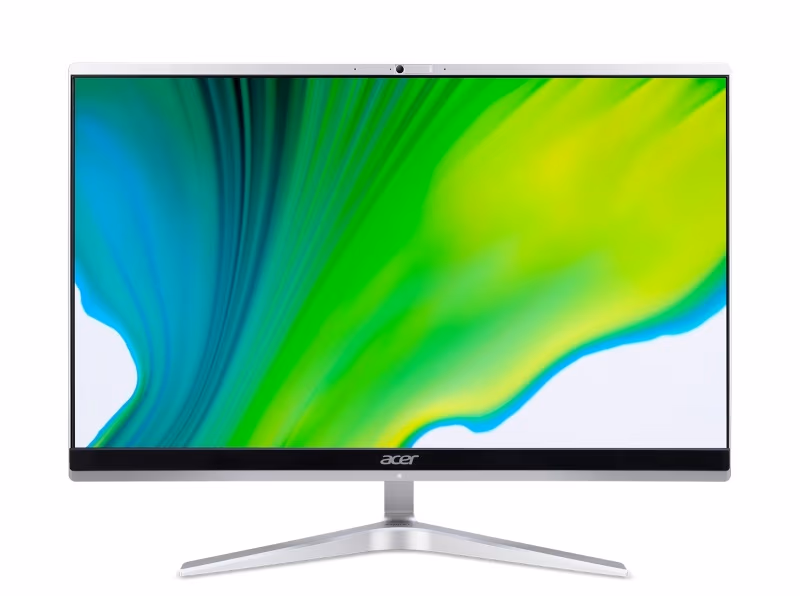 All-in-One PC - 21.5" ACER Aspire C22-1650 FHD IPS, Intel® Core® i3-1115G4, 1x8GB DDR4 RAM, 256G M.2 PCIe SSD, Intel® Iris Xe Graphics, NO ODD, CR, HD cam, WiFi AX201+BT 5.0, LAN, 65W PSU, USB KB/MS, Endless OS, Iron Gray. 