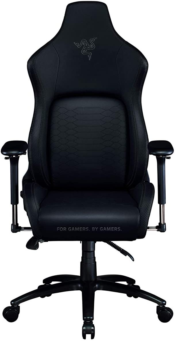Razer Gaming Chair Iskur Black Edition Class 4 gas lift,  Armrest with comfortable cushions, 5-star metal powder coated, Tilting seat with locking possibility, Recommended Size: (170 – 190cm), < 136kg, Black photo 1
