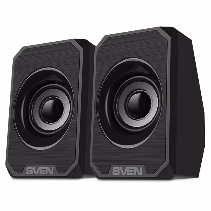 SVEN 180 Black (USB),  2.0 / 2x3W RMS, USB power supply, Volume control on the cable 