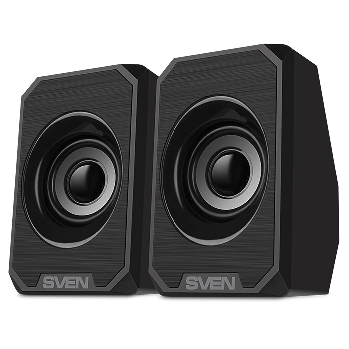 SVEN 180 Black (USB),  2.0 / 2x3W RMS, USB power supply, Volume control on the cable photo 1