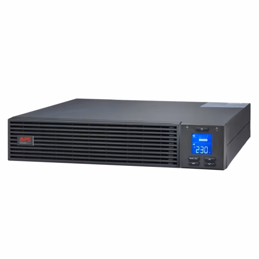 APC Easy-UPS Rack Mounting 2U SRV3KRIRK (SRV3KRI+SRVRK1), 3000VA/2400W, Double-conversion On-line UPS, 6 x IEC Sockets ( 6 IEC C13, all 6 Battery Backup + Surge Protected), Multifunction LCD Display, DB-9 RS-232, Smart-Slot, USB, with Rail Kit 