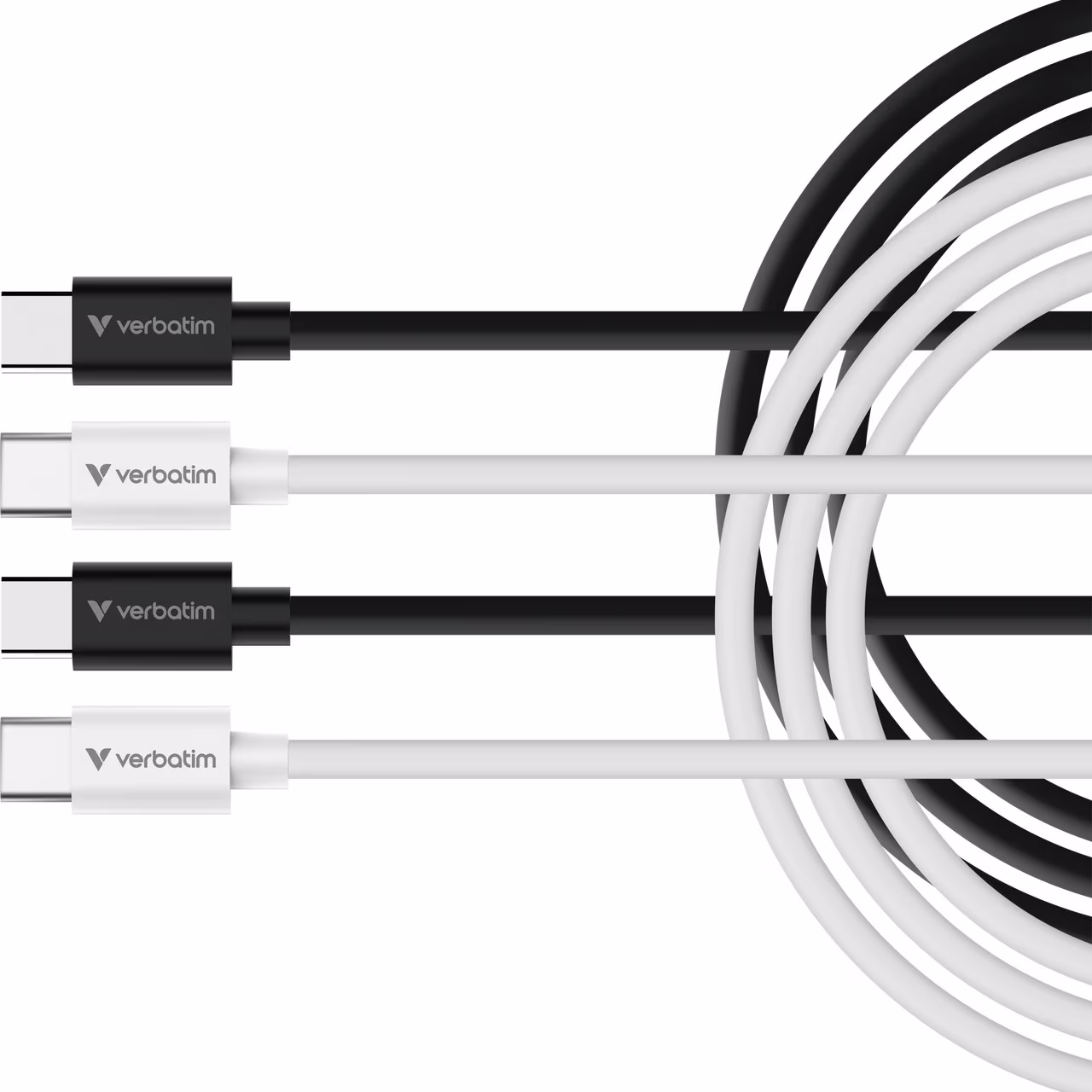 Cablu USB-C to USB-C Verbatim Essentials Sync & Charge 60W / 2 pack/ 1 m