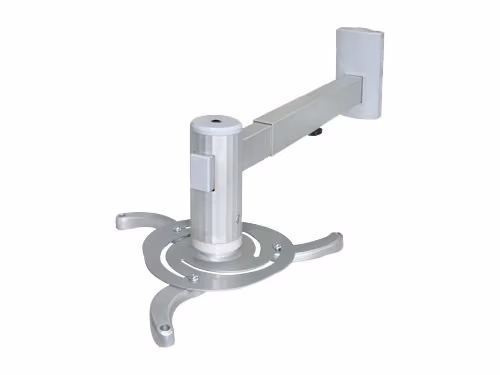 Sunne PRO05 Wall Projector Bracket, Wall to Projector 480-660mm, Tilt -15°~+15°, Swivel 360°, max 10kg, universal mounting pattern, Silver 