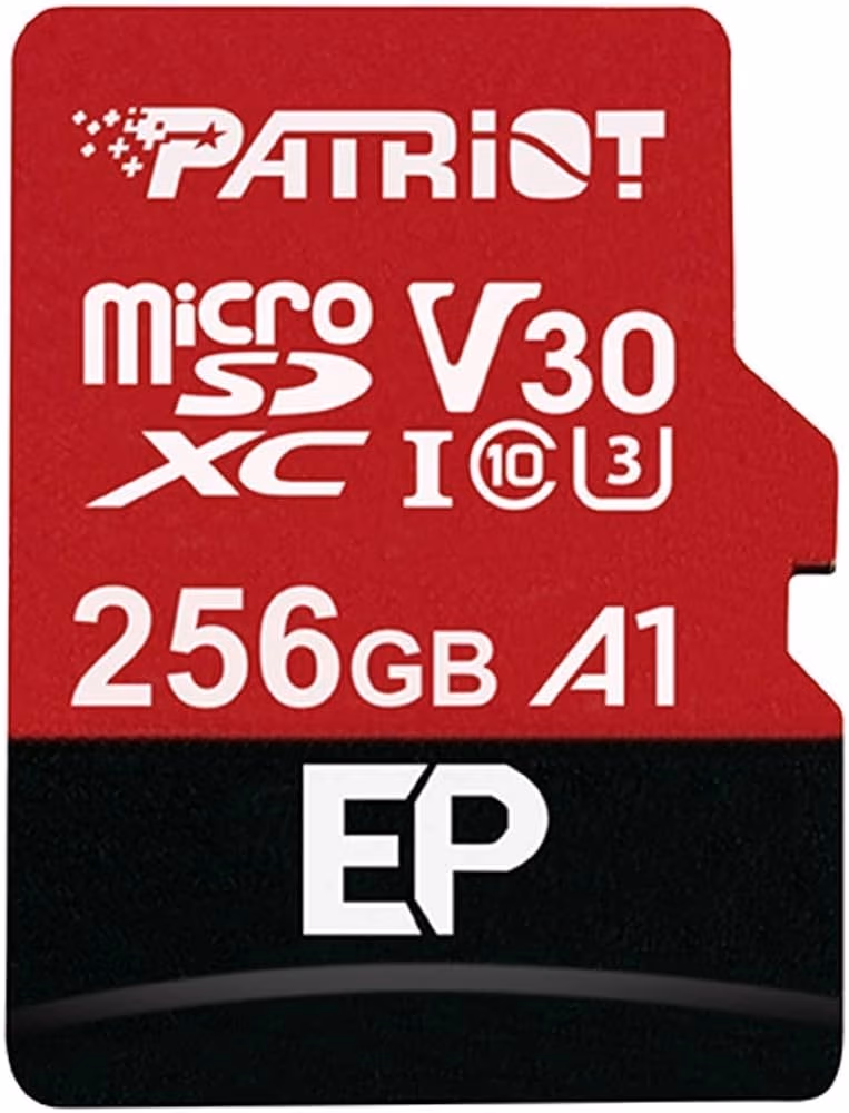 Card de memorie microSD Patriot EP Series V30/ 90Mbps/ 256GB + SD adapter