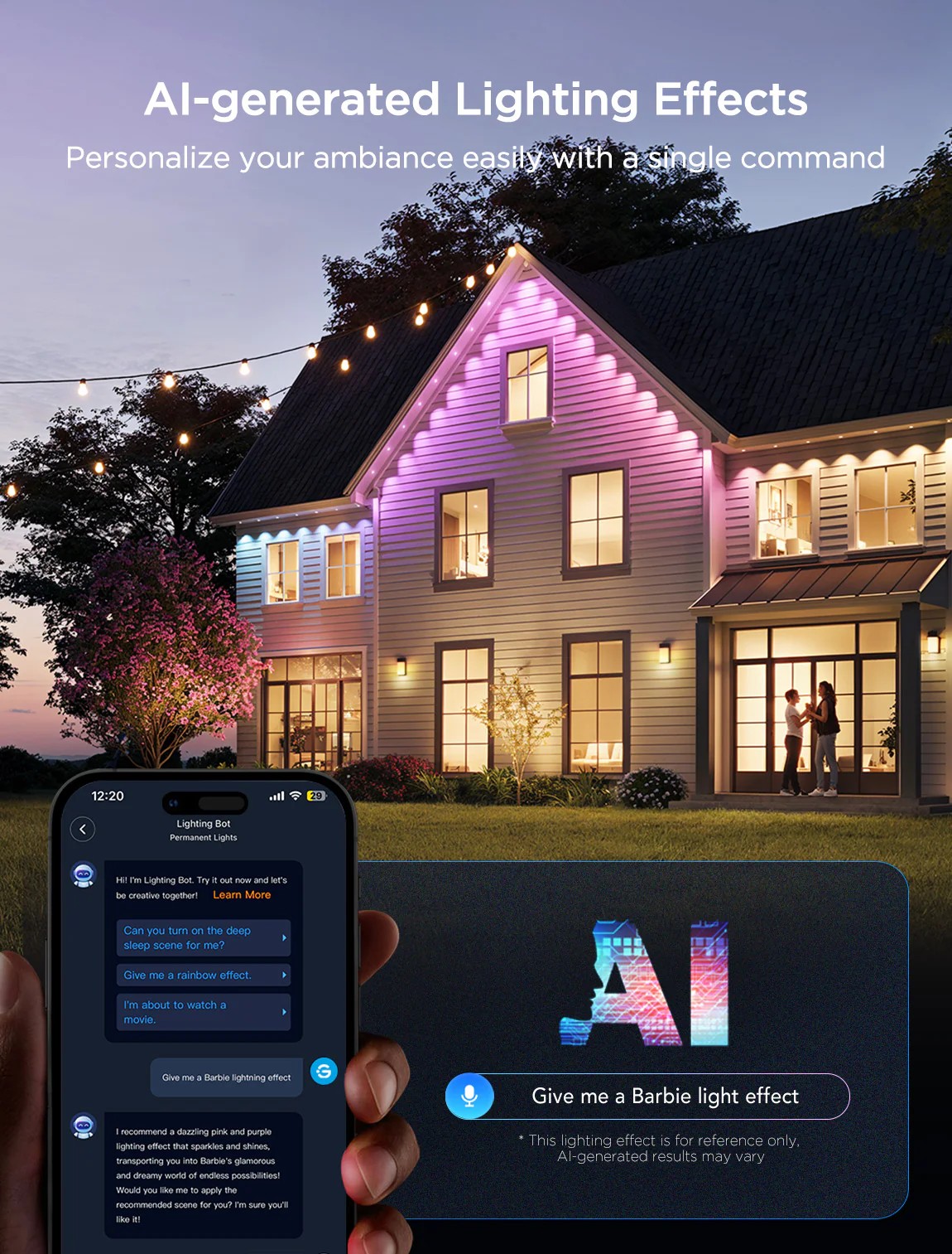 Наружное освещение GOVEE RGBICW Permanent Outdoor Lights 2 30M, 72 Lights photo 2
