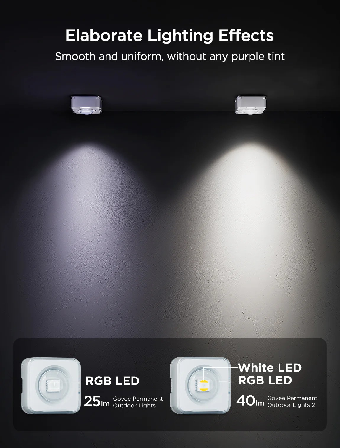 Наружное освещение GOVEE RGBICW Permanent Outdoor Lights 2 30M, 72 Lights photo 4