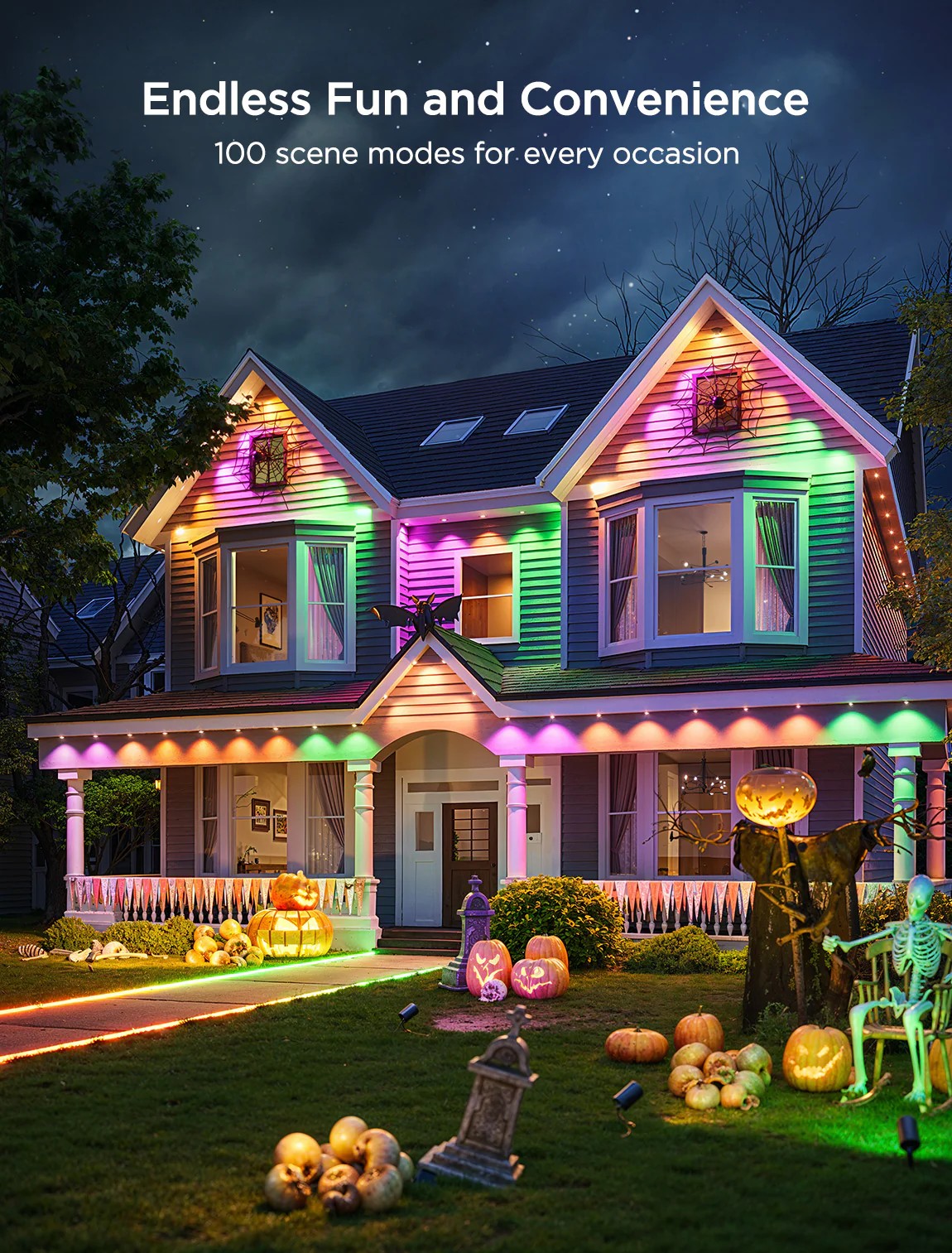 Наружное освещение GOVEE RGBICW Permanent Outdoor Lights 2 30M, 72 Lights photo 5