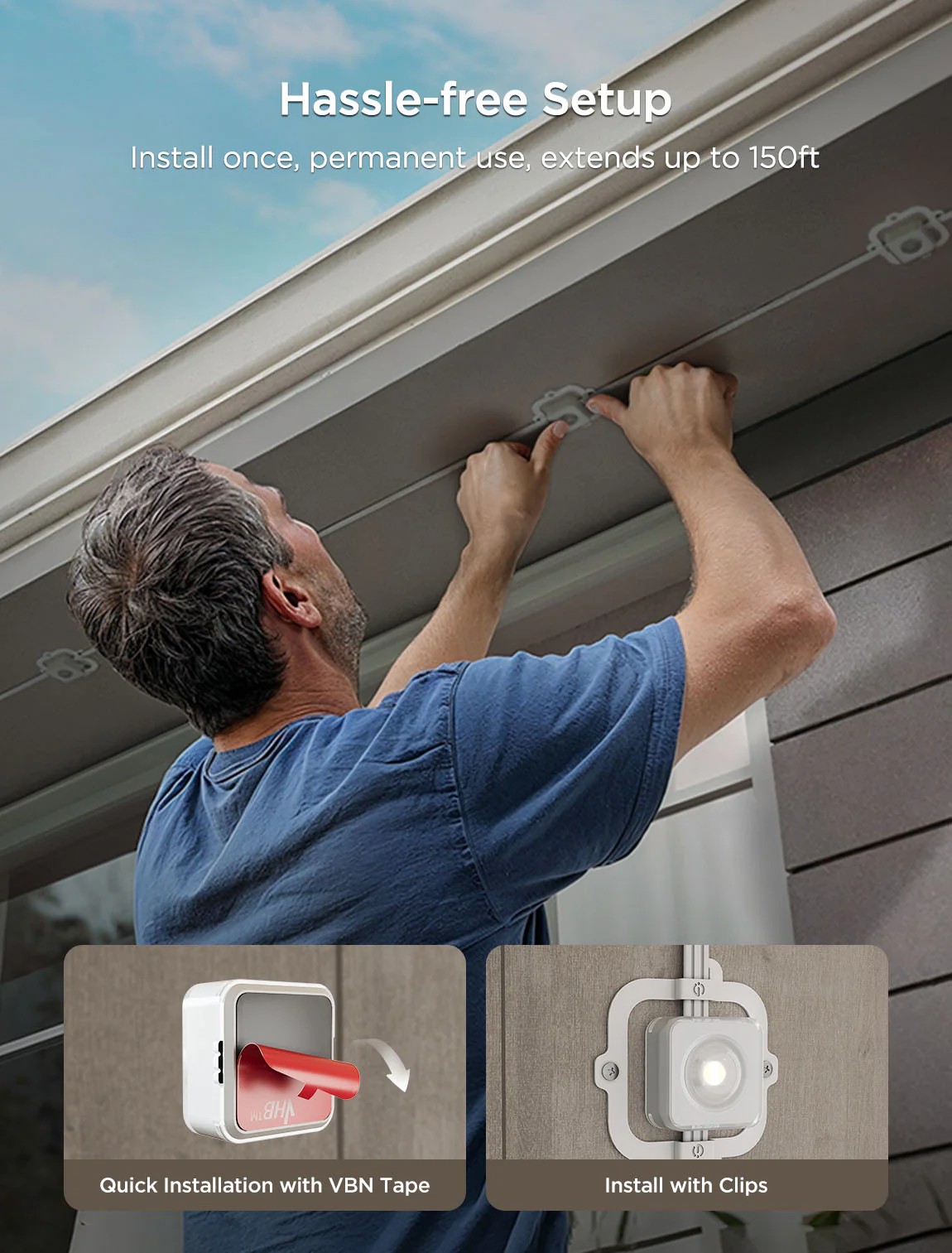 Наружное освещение GOVEE RGBICW Permanent Outdoor Lights 2 30M, 72 Lights photo 7