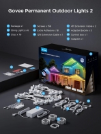Наружное освещение GOVEE RGBICW Permanent Outdoor Lights 2 30M, 72 Lights thumbnav 6