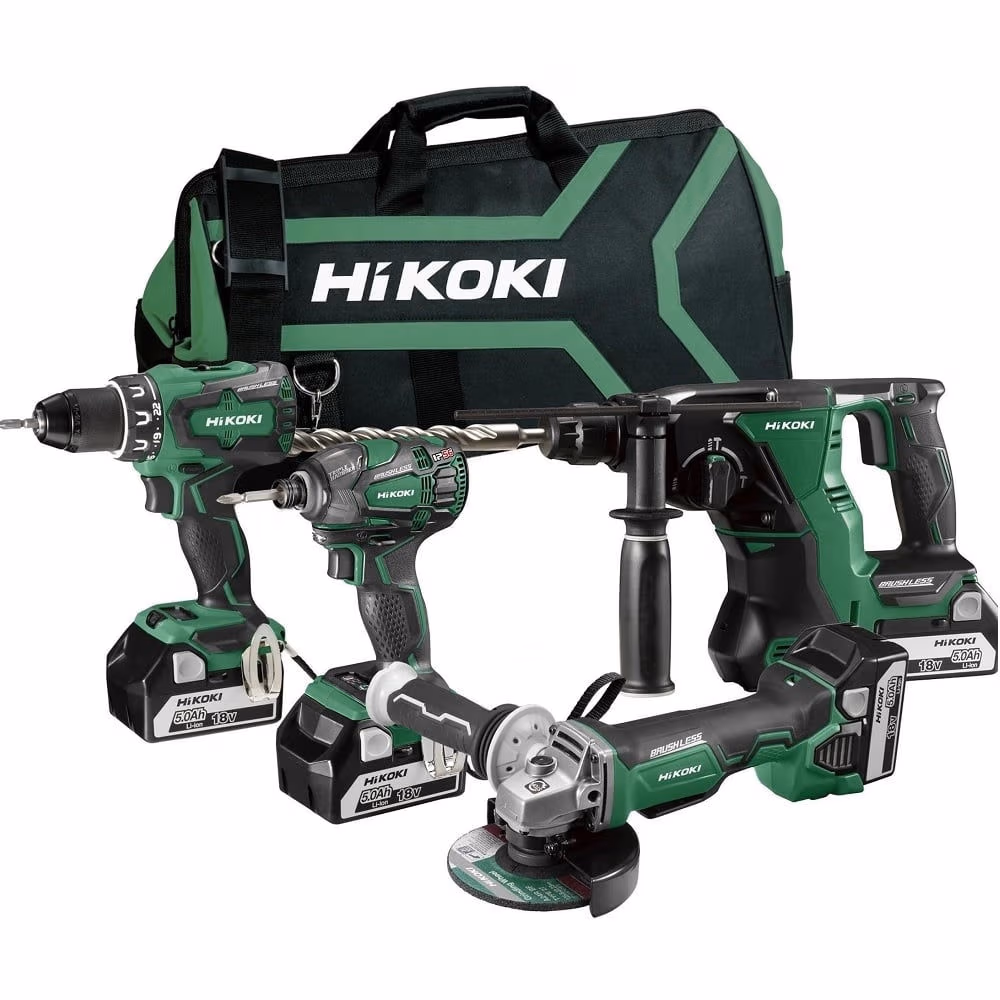 Набор аккумуляторных инструментов DS18DE+WH18DC+G1813DA+DH1826DA 18V 5Ah Hikoki
