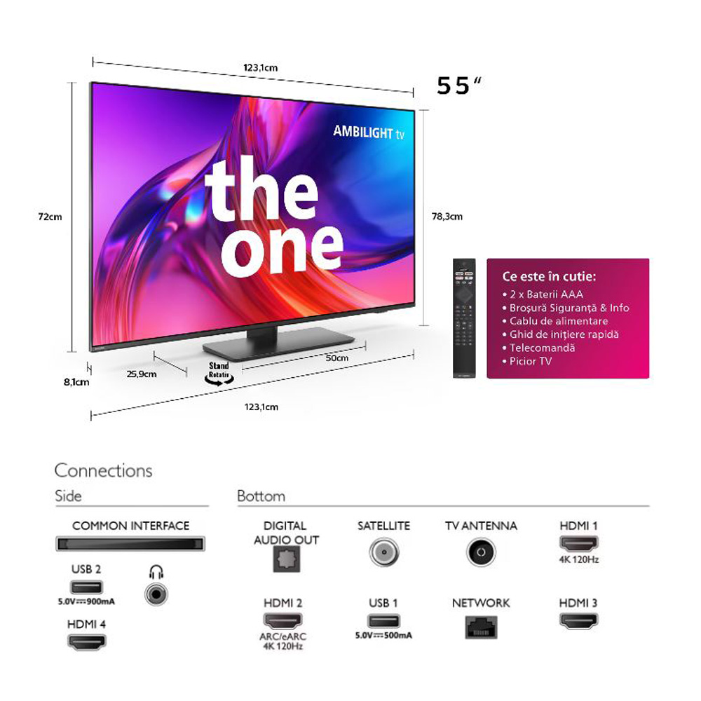 Televizor Philips 55PUS8818 / 55" / LED / UHD 4K photo 19
