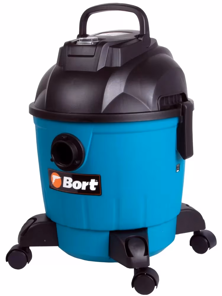 Пылесос строительный Bort BSS1218, 1200 Вт, 78 дБ, синий/голубой 