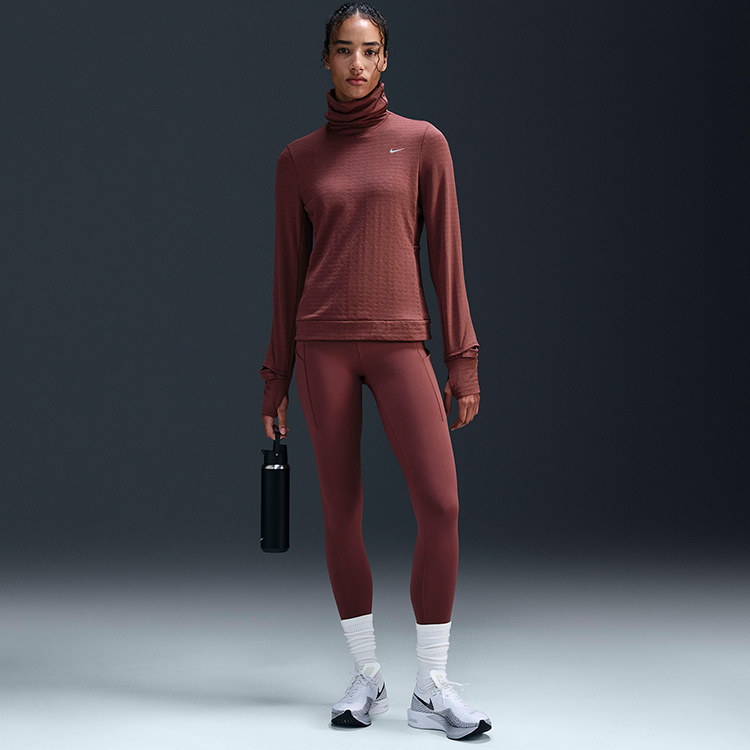 Hanorac Nike W NK SWIFT ELEMNT TF TTLNK / Femei / L / Maro photo 4