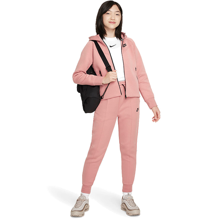 Hanorac Nike G NSW TCH FLC HD FZ LS / Femei / XS / Roz photo 3