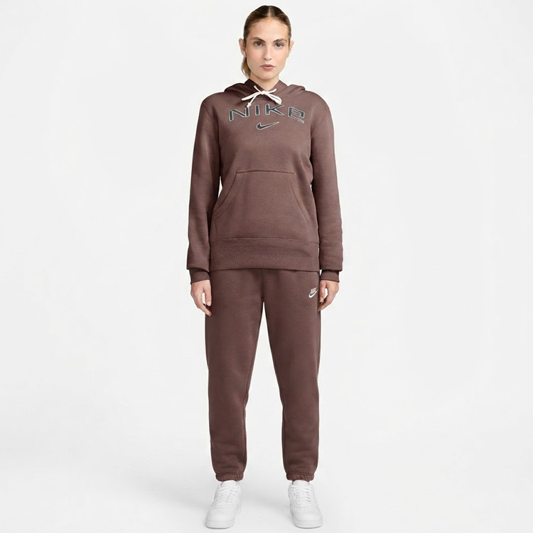 Hanorac Nike W NSW PHNX FLC STD PO LOGO HDY M Maro Femei photo 2