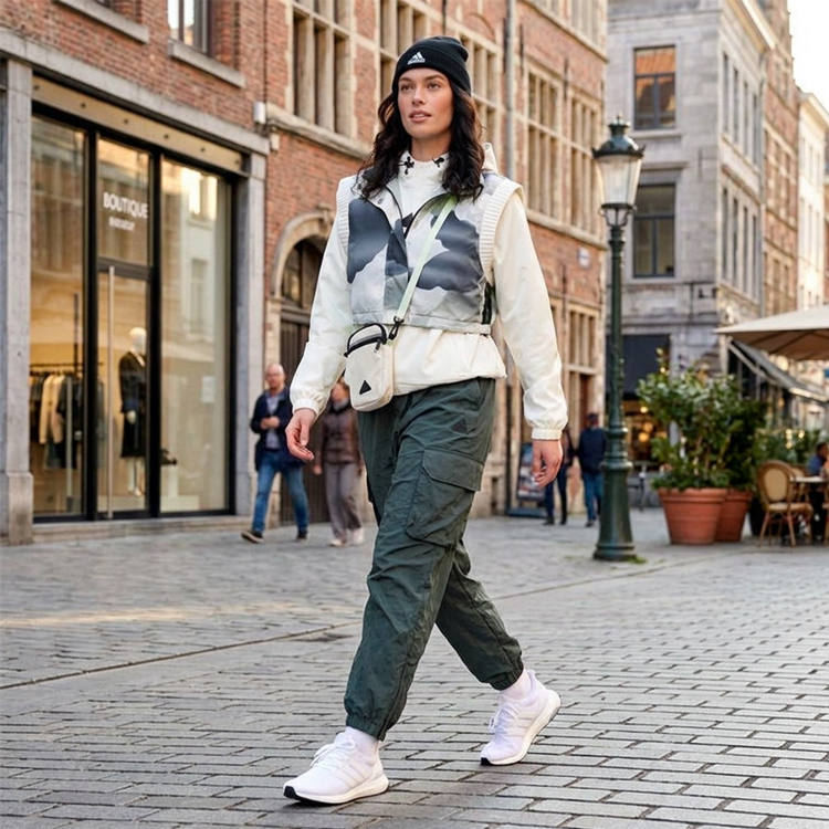 Pantaloni Adidas W C ESC CARGOPT S Argintiu Femei photo 2