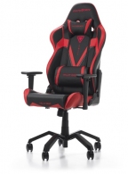 Gaming/Office Chair DXRacer Valkyrie GC-V03-NR-B2, Black/Red, Premium PU leather + Perforated & Carbon look PVC, max weight up to 150kg / height 165-195cm, Recline 90°-135°, 3D Armrests, Head&Lumbar Cushions, Aluminium Spider, 3"PU Caster, W-23.7kg thumbnav 1