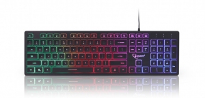 Gembird KB-UML-01 "Rainbow" backlight multimedia keyboard, black, US layout thumbnav 1