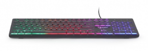 Gembird KB-UML-01 "Rainbow" backlight multimedia keyboard, black, US layout thumbnav 2