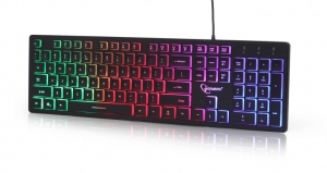 Gembird KB-UML-01 "Rainbow" backlight multimedia keyboard, black, US layout thumbnav 3