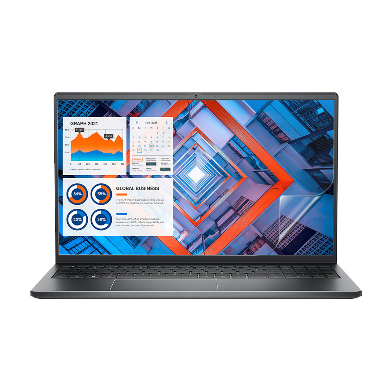 DELL Vostro 15 7510, 15.6'' FHD WVA AG 300nits (Intel® Core™ i5-11400H, 16GB (1x16GB) DDR4, M.2 512GB PCIe NVMe, Nvidia GeForce RTX 3050 4GB, Intel WiFi6+BT5.2, RJ-45, FPR, Backlit KB, 3cell 56Whr, HD Cam, Win11Pro, 1.9kg) photo 1