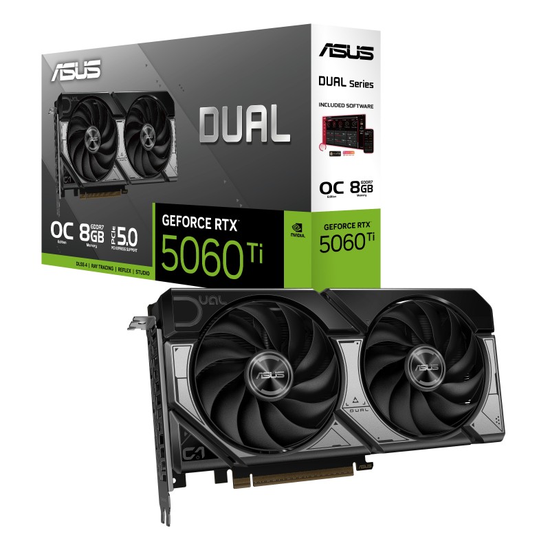 Placa video ASUS Dual GeForce RTX 5060 Ti OC Edition / 8GB / GDDR7 / 128bit photo 1