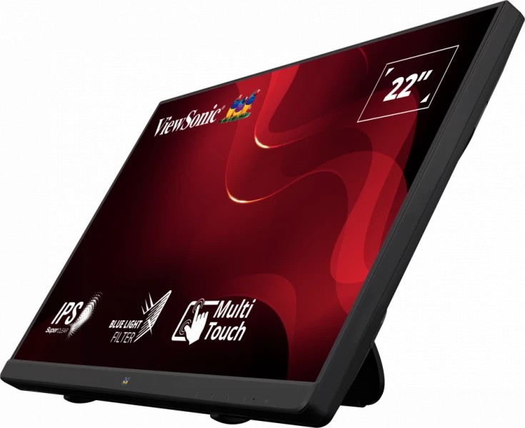 22” Портативный сенсорный монитор VIEWSONIC TD1655 / 5ms / Black photo 3