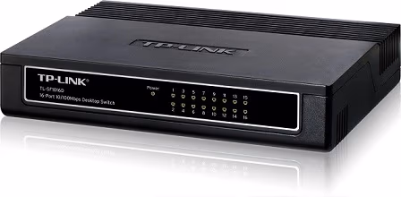TP-LINK TL-SF1016D  16-port Desktop Switch, 16 10/100M RJ45 ports, Plastic case