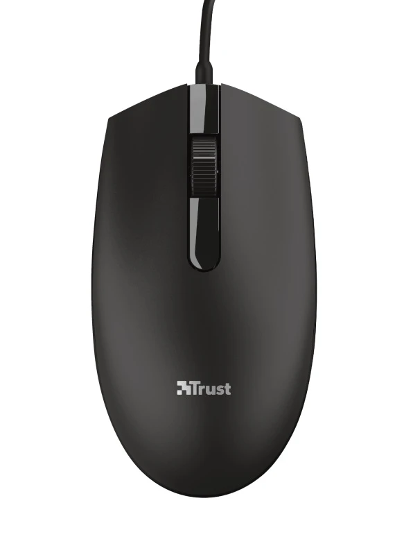 Trust Basi Wired Optical Mouse, 1200 dpi, 3 button, USB, 1.6 m, Black