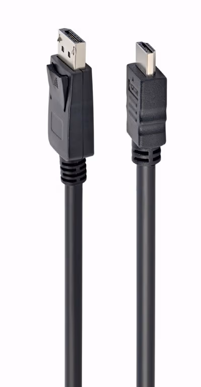 Cable DP-HDMI  - 1m - Cablexpert CC-DP-HDMI-1M, 1m, DP (male) cable - HDMI type A (male), from DisplayPort to HDMI (cable is not bi-directional), Black