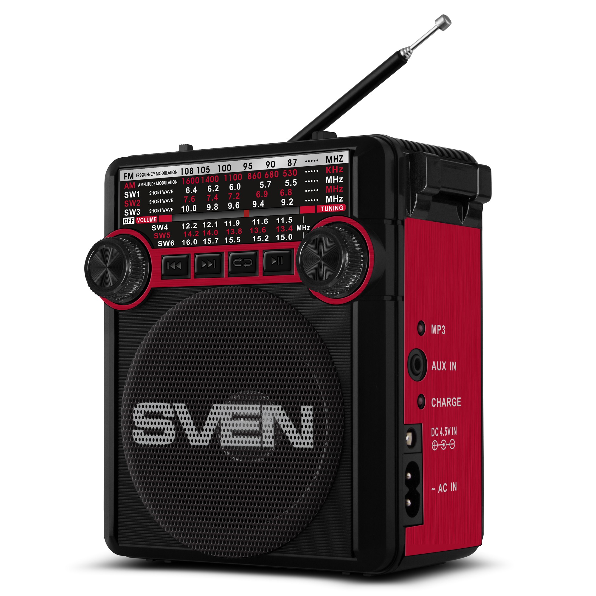 Boxa portabila SVEN SRP-355, Black / 3W / Bluetooth / FM/AM/SW Radio / USB / microSD photo 1 Boxa portabila SVEN SRP-355, Black / 3W / Bluetooth / FM/AM/SW Radio / USB / microSD photo 1