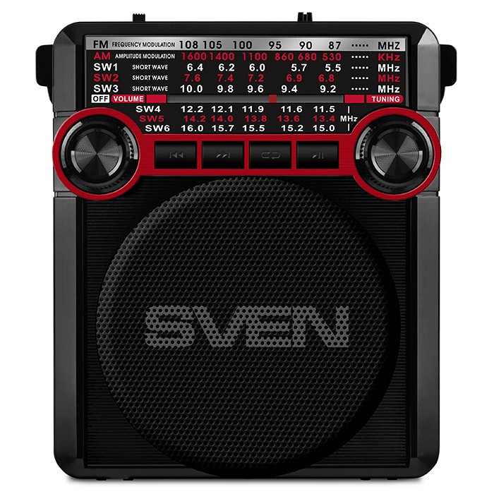 Boxa portabila SVEN SRP-355, Black / 3W / Bluetooth / FM/AM/SW Radio / USB / microSD photo 3