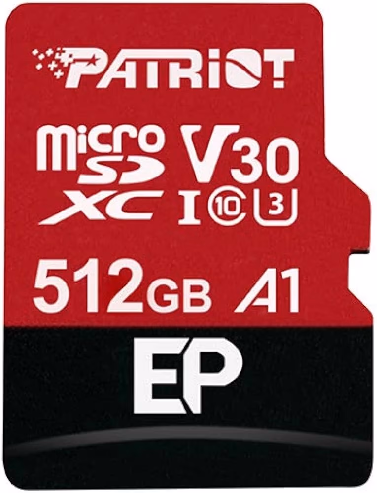 Карта памяти microSD Patriot EP Series V30/ 90Mbps/ 512GB + SD adapter