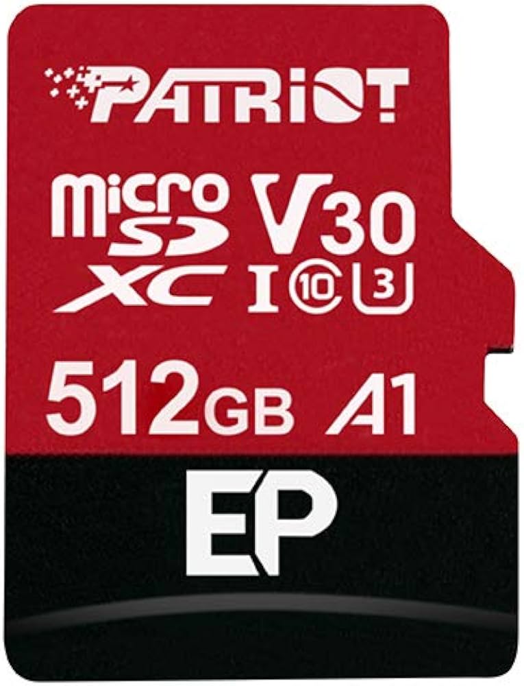 Карта памяти microSD Patriot EP Series V30/ 90Mbps/ 512GB + SD adapter photo 1